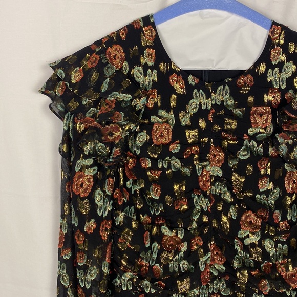 Veronica Beard ‘Parc Ruched Flora Ruffle Skirt Dress’ - Picture 4 of 8